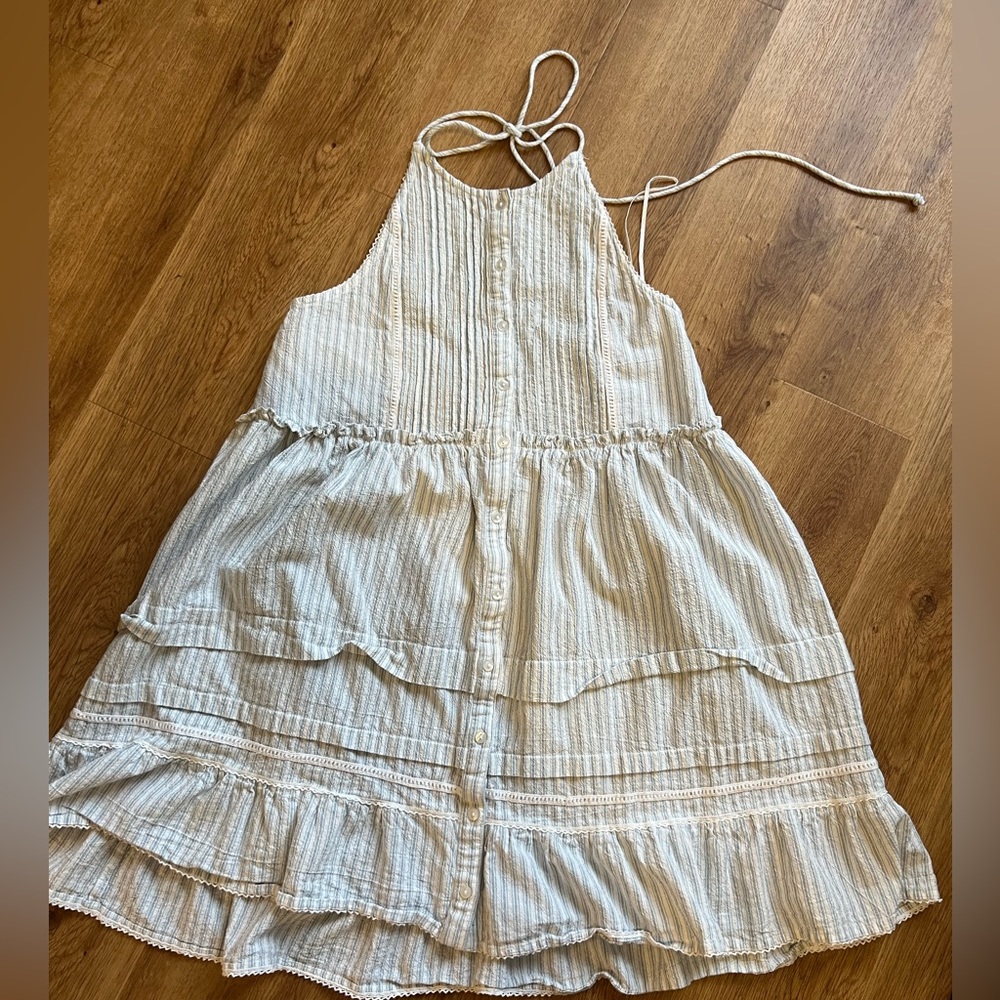 Free people large seersucker summer dress multi way